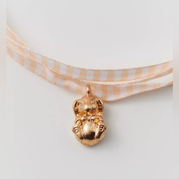 UO Icon Gingham Ribbon Wrap Necklace - Picture 2 of 3